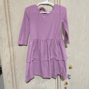 Purple Long Sleeve Dress